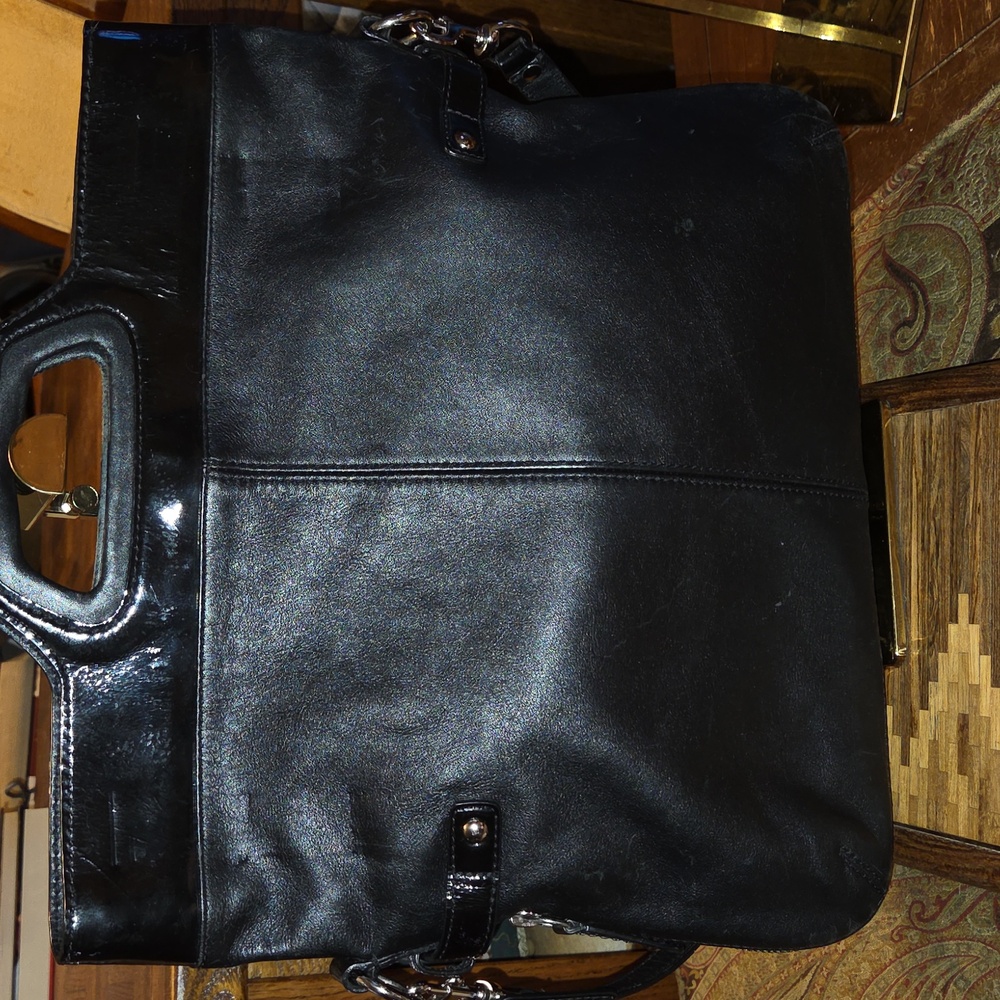 Coach Bonnie Foldover Bag 13380 Black Leather Shoulderbag MSRP $498 2008 EUC - Picture 6 of 16
